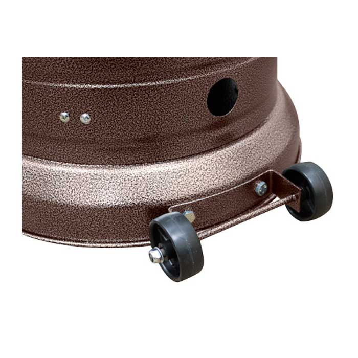 87" Tall Steel Hammered Bronze Propane Heater - Image 3